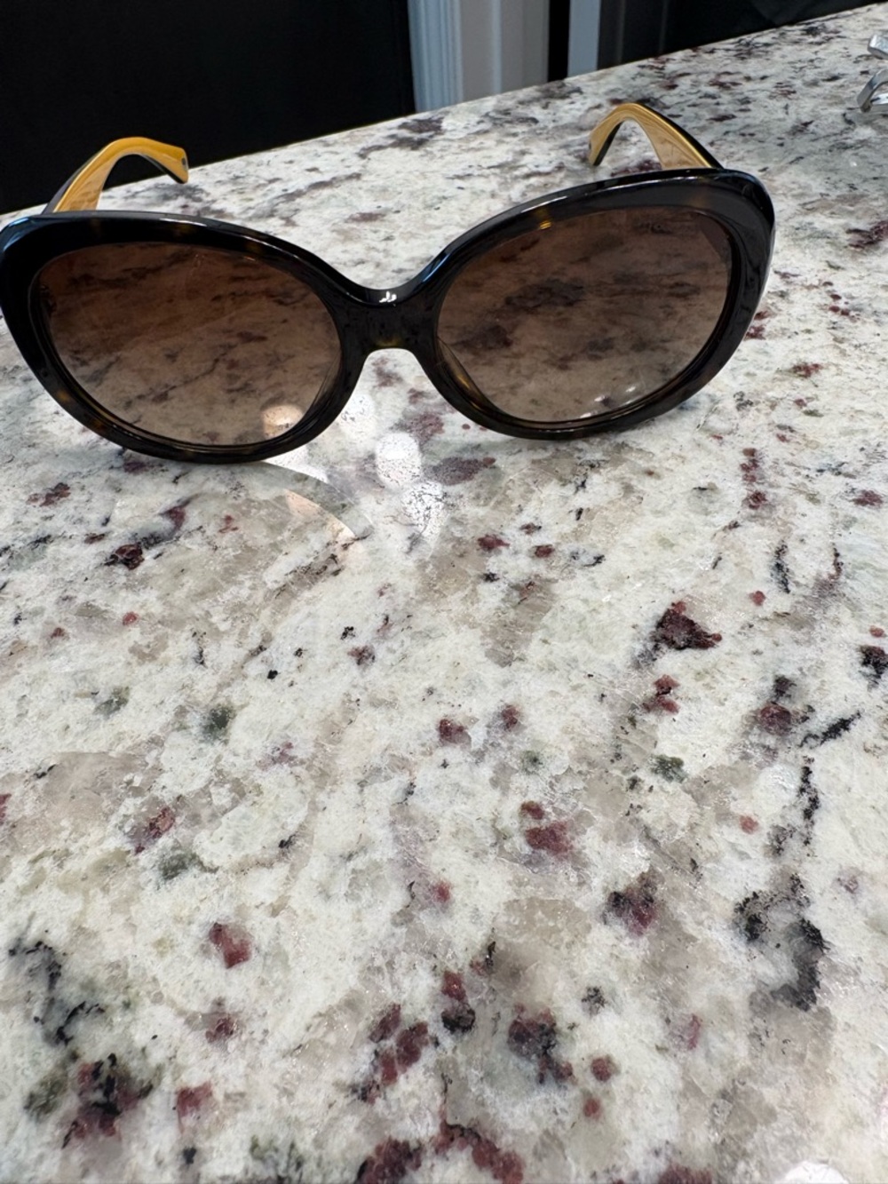 COACH Oversized Women’s Sunglasses in Brown and Yellow
